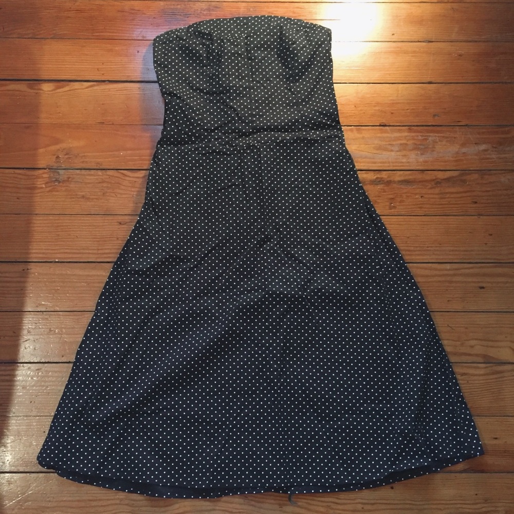Strapless Polkadot Summer Dress